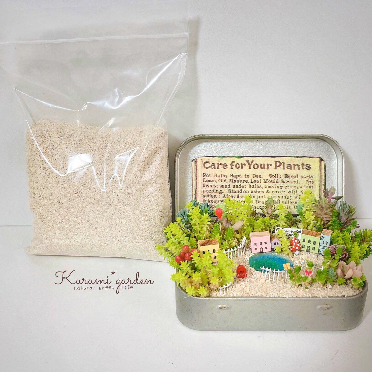 固まるサンゴ砂 箱庭の道に敷く砂 | kurumigarden's STORE