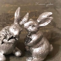 うさぎの置物 ミニチュア 2個セット