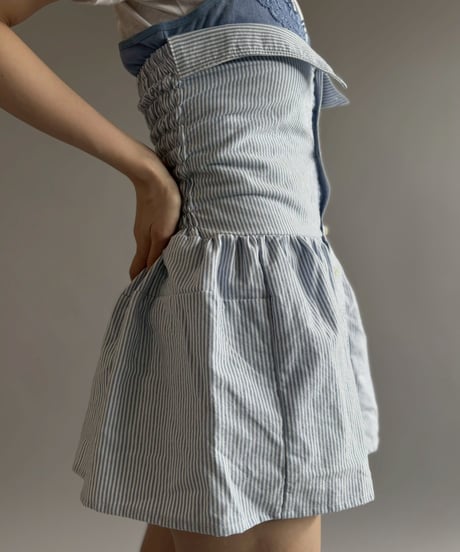 【RE;CIRCLE】  RE Stripe Shirt Mini One-Piece / 260611-002