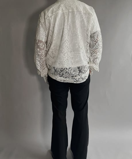 【RE;CIRCLE】 RE Men's Crochet Lace Shirt / 220915-002