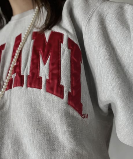 【USED】   90's USA Champion Reverse Weave Sweat MIAMI/211007-029