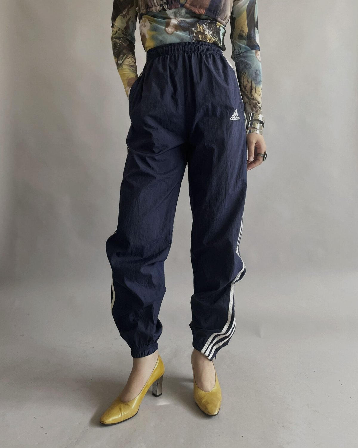 【ADIDAS】美脚ライン★ダンスニットパンツ USED】 adidas Nylon Line Pants / 230422-028 | T