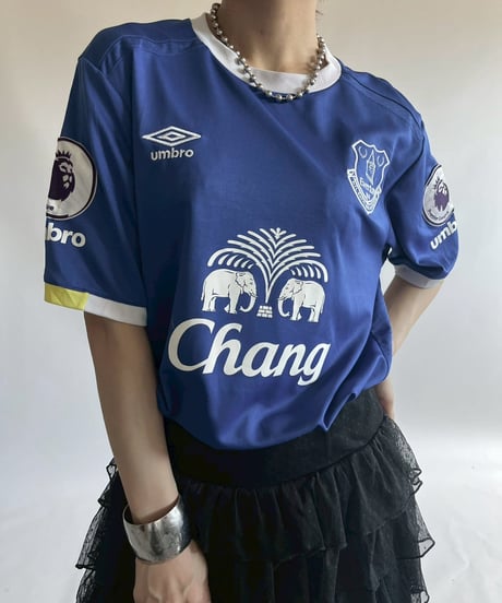 【USED】16~17's UMBRO Everton Soccer Shirt / 2500809-018