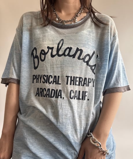 【USED】 70~80'S PHYSICAL THERAPY Ringer T-Shirt / 250614-019