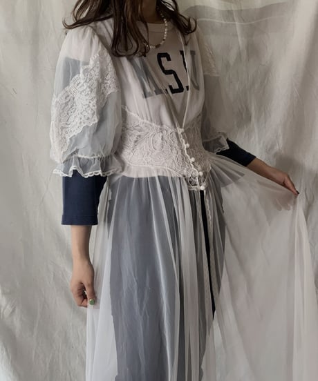 【USED】 Poly Short Sleeve Lingerie/210421-019