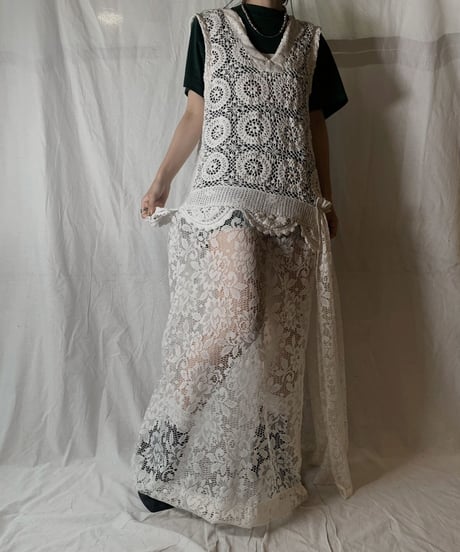 【RE;CIRCLE】 RE Lace N/S One-piece①/210714-005
