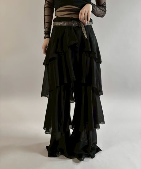 【USED】 Tiered Layered Sheer Pants /260307-024