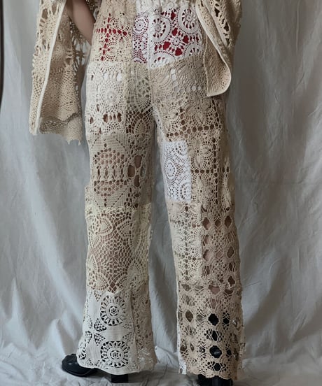 【RE;CIRCLE】 RE Crocket Patchwork Pants①/210521-057