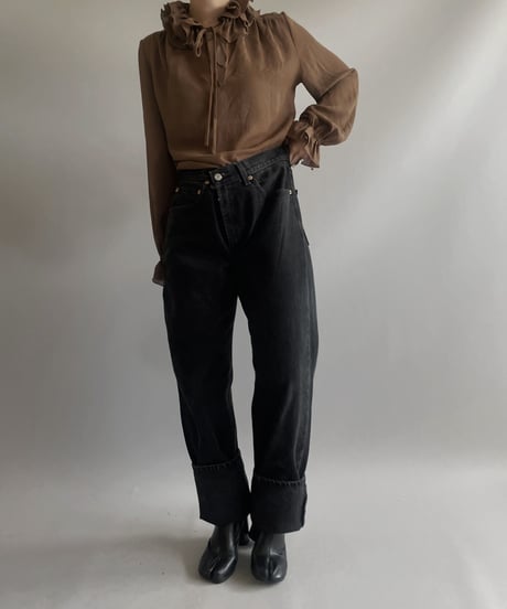 【USED】L/S Puff Sleeve See-through Top /230909-014