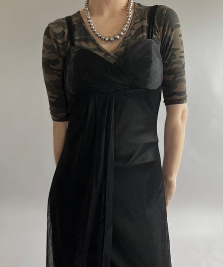 【USED】 Lame Camisole Long One-Piece /240803-020