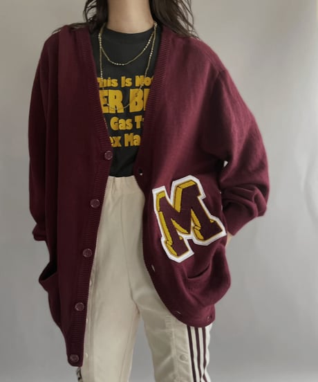 【USED】  Lettered Cardigan / 221105-014
