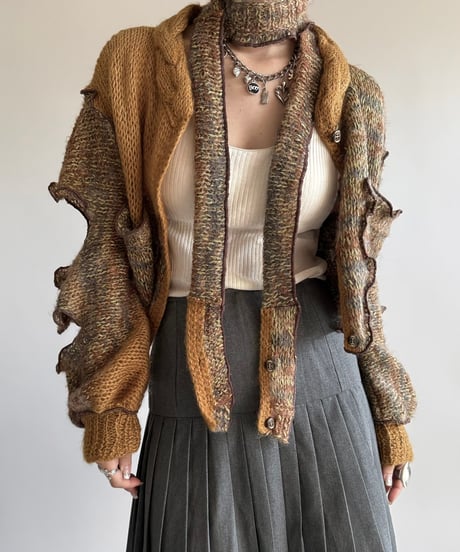 【RE;CIRCLE】 RE Mellow Knit Cardigan + Muffler  /  250123-004