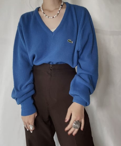 【USED】   LACOSTE Knit Top④/211126-010