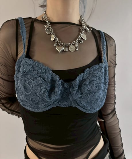 【USED】 Lace Pattern Camisole Bra Top / 260307-018