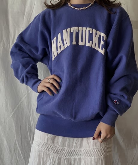 【USED】 90's USA Champion Reverse Weave NANTUCKET/210324-004