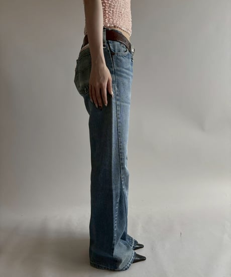 【USED】J Bush Hollywood Creathions Flare Denim Pants/250816-010