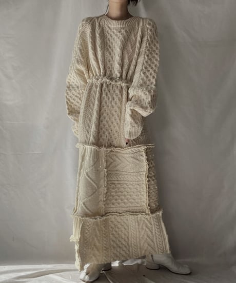 【RE;CIRCLE】 RE Alan Knit Patch Work One-piece②/220120-034