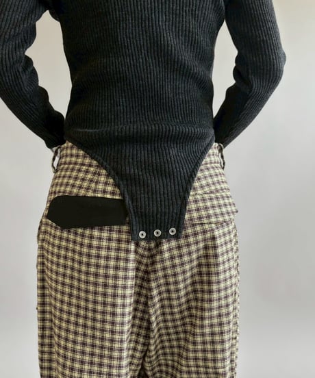 【RE;CIRCLE】 RE Rib Knit Leotard Top / 260416-005