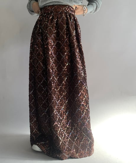 【USED】 Spangle Long Skirt / 241124-027