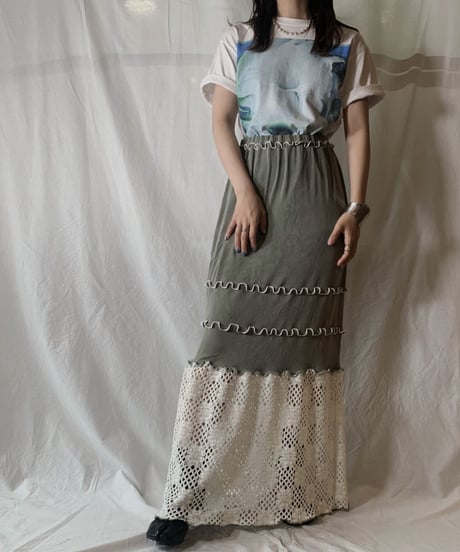 【USED】S/S T-shirt Flower②/210604-026