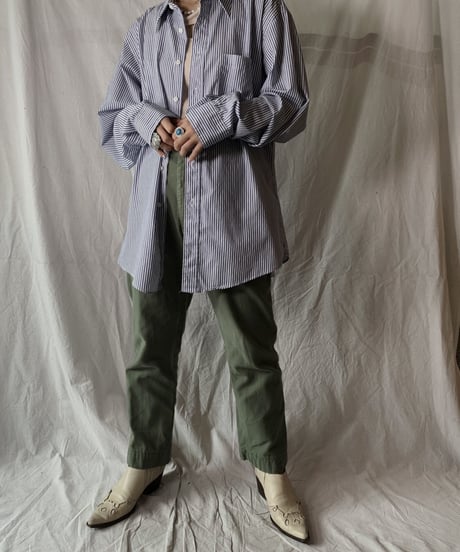 【USED】 Clistian Dior L/S Strip Shirt/210624-022
