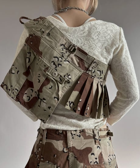 【3月中旬頃発送 / RE;CIRCLE】 RE  Military Camouflage Wrap Skirt / 260226-015