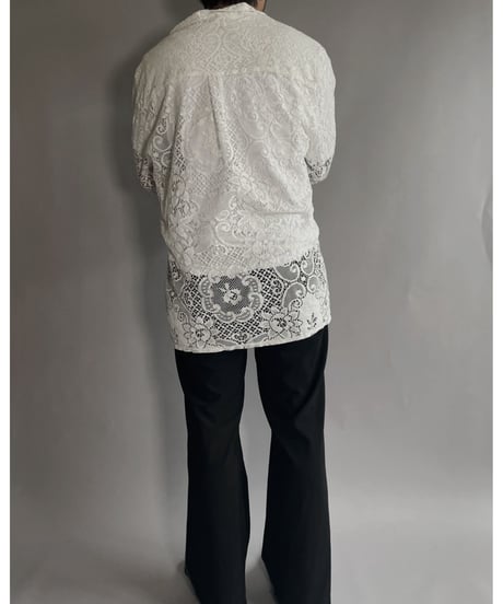 【RE;CIRCLE】 RE Men's Crochet Lace Shirt / 220915-001