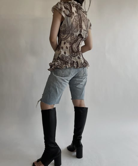 【USED】 Short Sleeved See-through Top / 220528-021