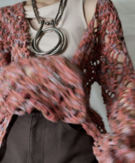 【USED】  Crochet Knit L/S Top⑧/211014-059