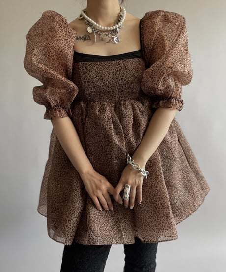 【USED】 SELKIE Leopard Patterned Top /240914-024