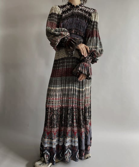 【RE;CIRCLE】 RE Indian Cotton Balloon Sleeved One-piece / 220901-001