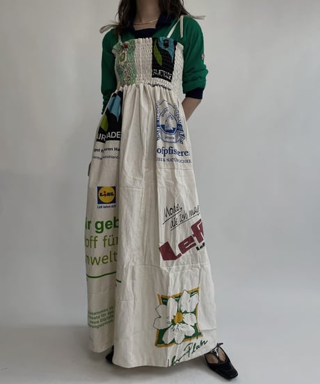 【RE;CIRCLE】 RE Eco-Friendly Bag Shirring One-piece / 220825-013