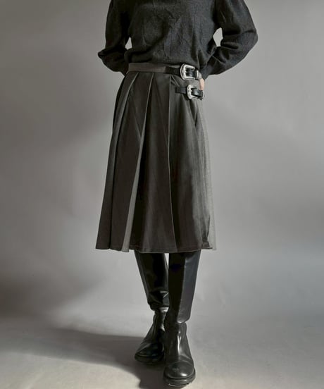 【RE;CIRCLE】 RE Suit Pleats Wrap Skirt/ 260108-009