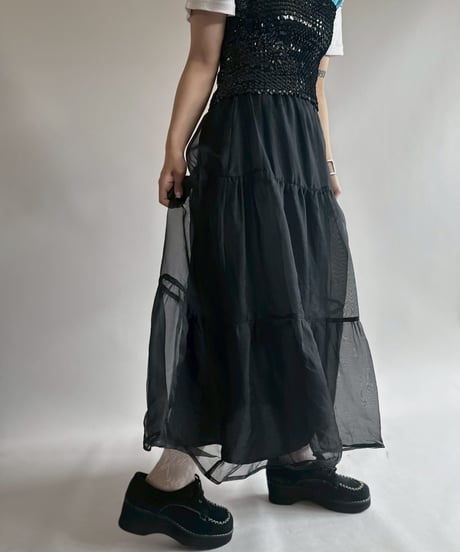 【USED】 Sheer Long Skirt / 250705-021