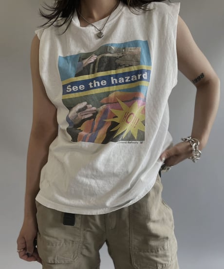 【USED】JERZEES cut off T-shirt / 230708-018