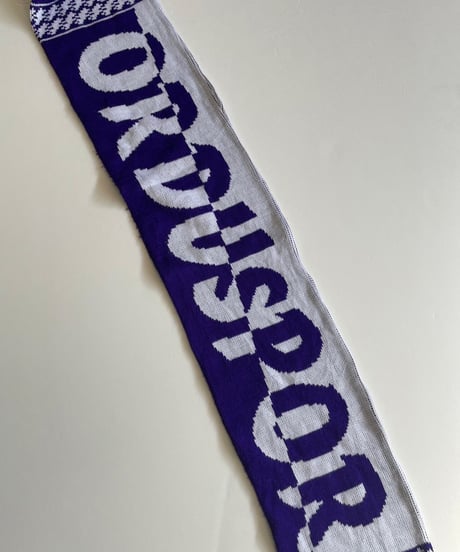 【USED】 Knit Soccer Muffler Purple × White / 230206-022
