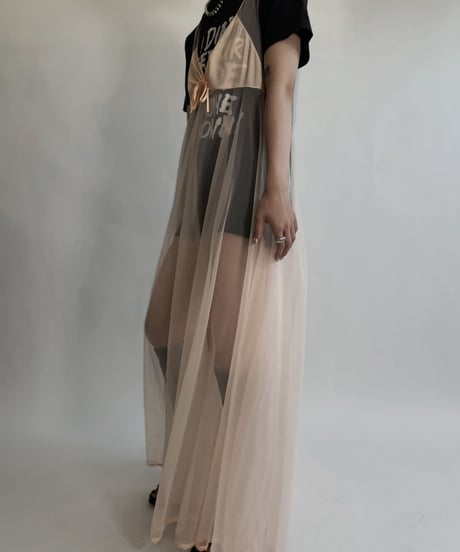 【USED】 See-through Sleeveless One-piece /220716-033