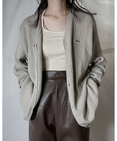 【USED】 LACOSTE Acrylic Knit Cardigan  ④ / 220111-004