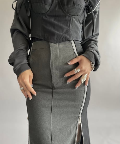 【RE;CIRCLE】 Re Front Zip Skirt/ 241003-006