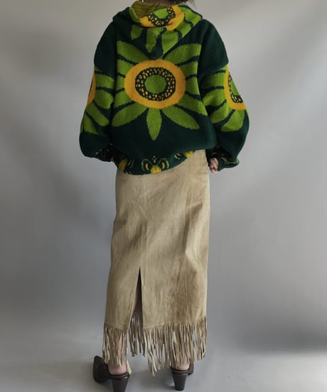 【USED】  Suede Wrap Skirt / 231112-016