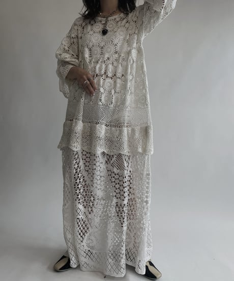 【RE;CIRCLE】 RE Crochet Lace One-piece / 220728-034