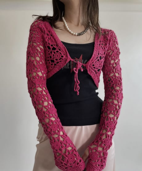 【USED】 Crochet Long Sleeves Cardigan / 220430-013