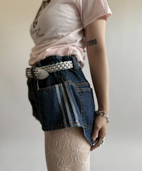 【USED】 adidas IVY PARK Design Wide Denim Shorts/250510-071