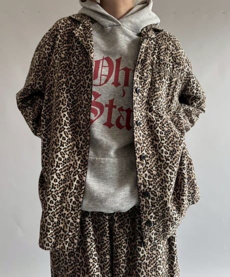 【USED】 Leopard shirt & pants set up  /250927-014