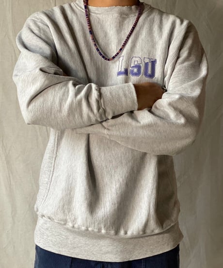 【USED】   90's Mexico Champion Reverse Weave Sweat LSU/210516-031