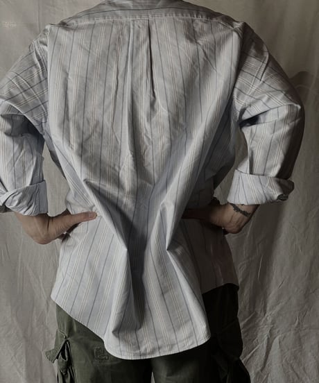【USED】 Brooks Brothers L/S Strip Shirt④/210624-007