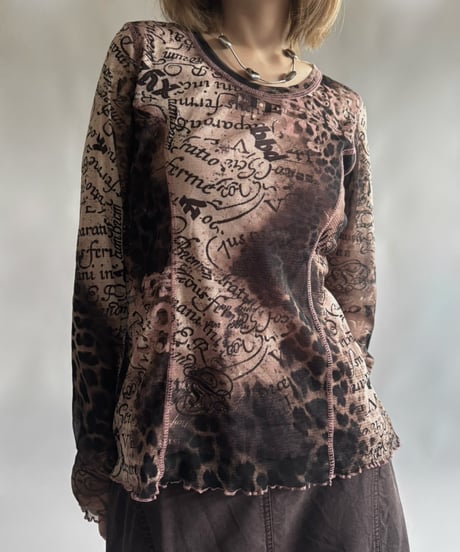 【USED】 Design Sheer top / 250906-005