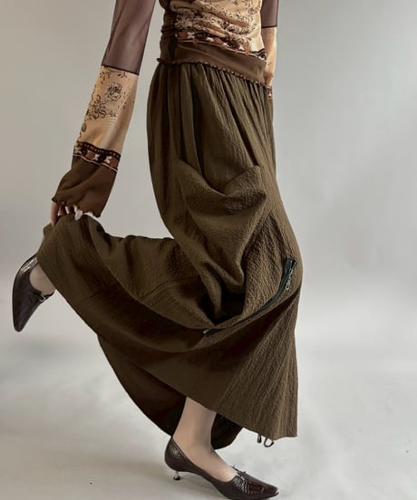 【USED】 Drawstring Design Long Skirt /260502-018