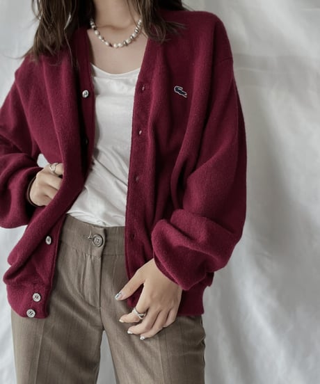 【USED】   LACOSTE Knit Cardigan②/210930-019