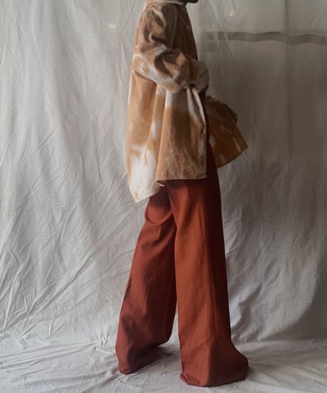 【RE;CIRCLE】Tie Dye Dyeing Corduroy shirt② /210226-006